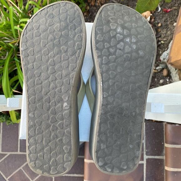 đ©ŽBRIGHTON PLATFORM FLIP FLOP Shoes Szâ7âinâpeach/grey/cream.ââExcellentâConditi - Picture 5 of 9